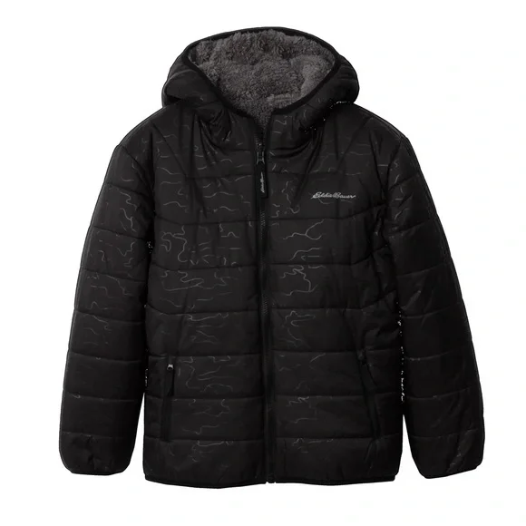 Eddie Bauer Kids BOYS DEER HARBOR REVERSIBLE HOODED JACKET - Picture 1 of 7